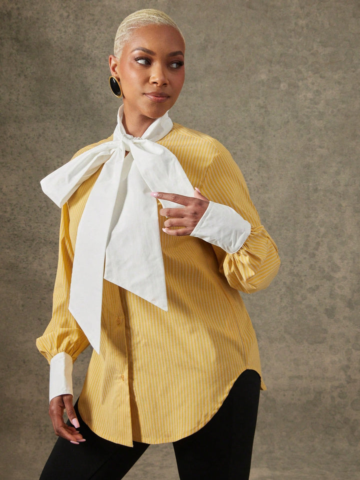 Cămașă oversized SHEIN, galben