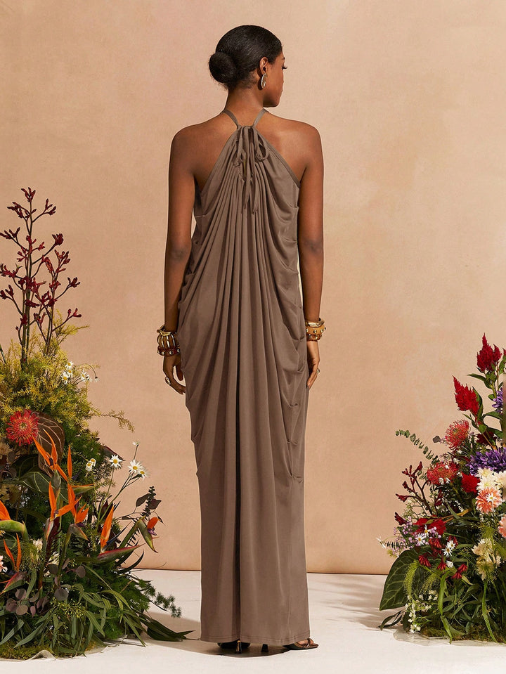 Rochie maxi SHEIN, maro