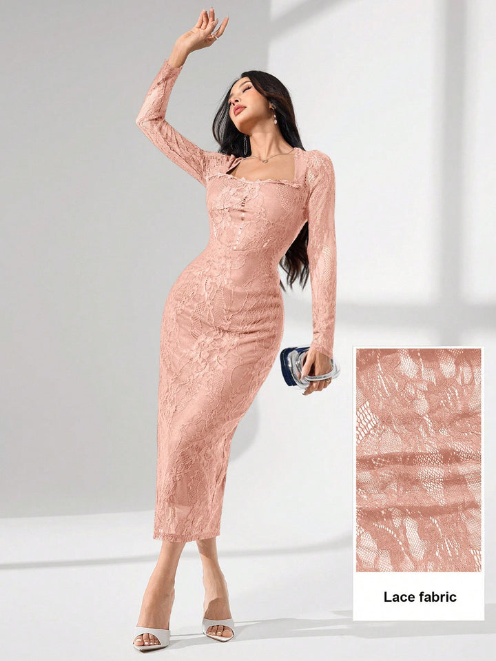 Rochie maxi SHEIN, roz