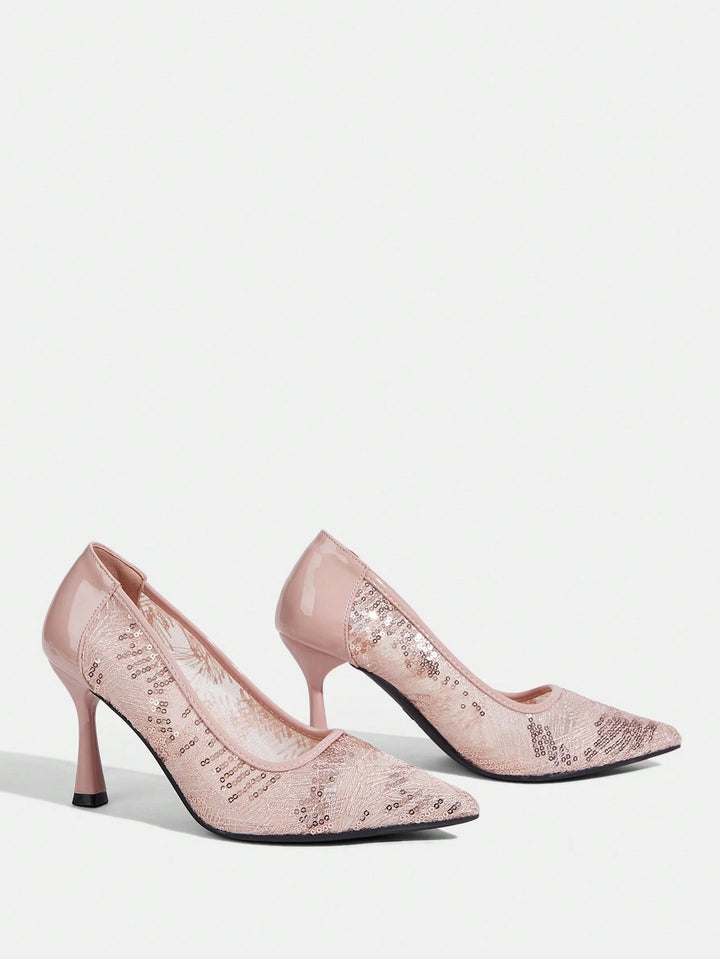 Pantofi cu toc SHEIN, roz