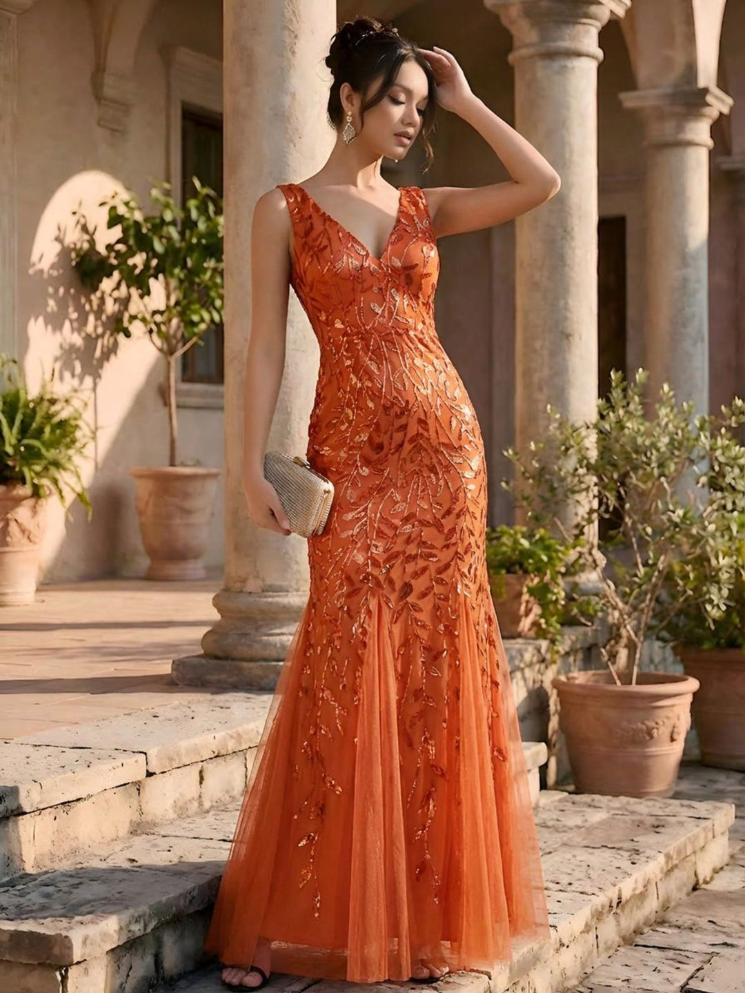 Rochie SHEIN, portocaliu