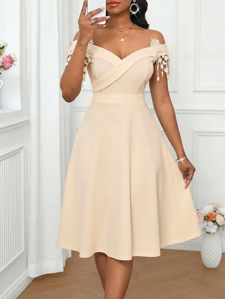 Rochie midi SHEIN, bej