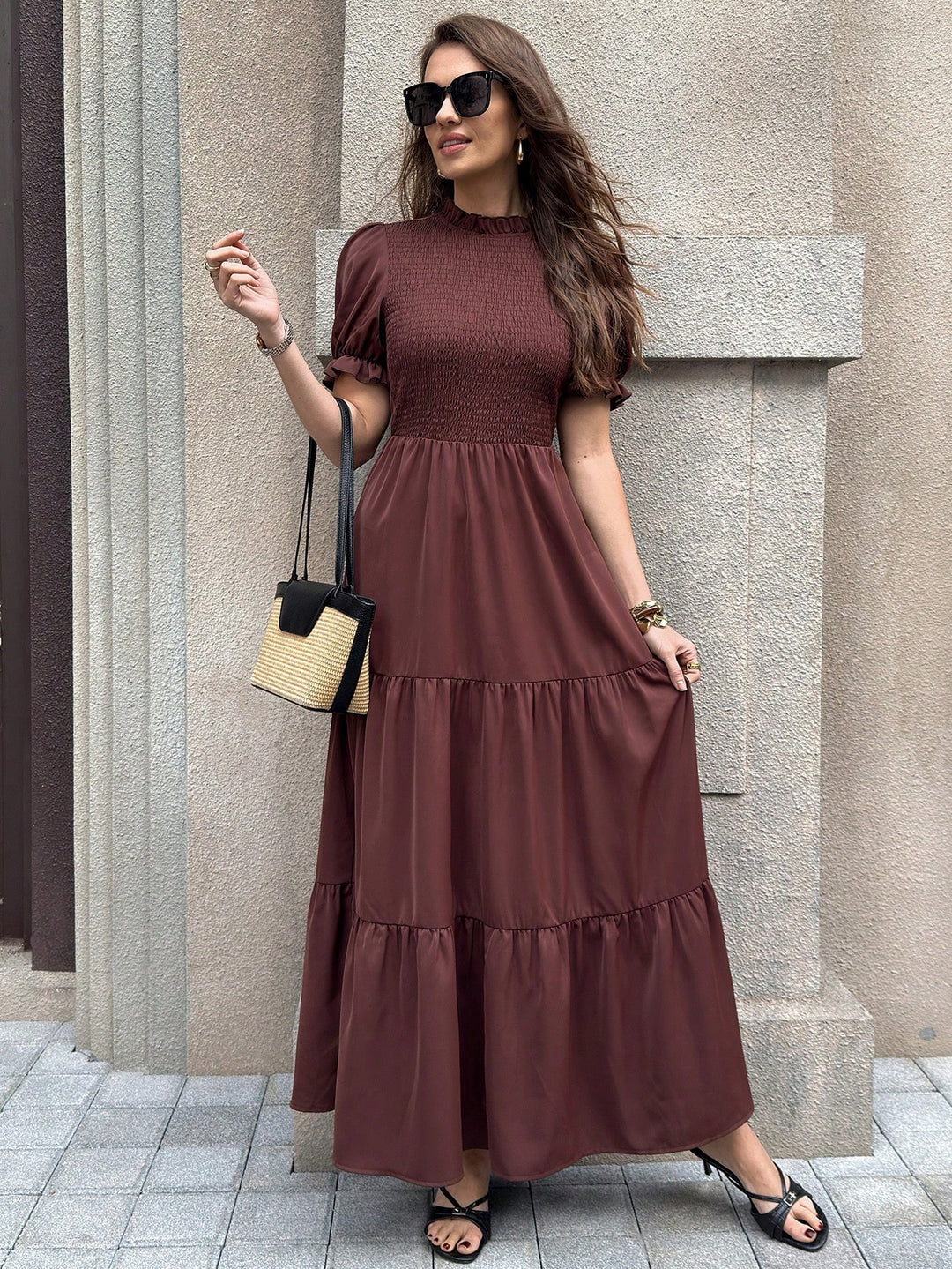 Rochie maxi SHEIN, maro