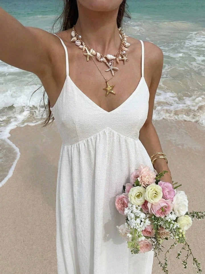 Rochie maxi SHEIN, alb