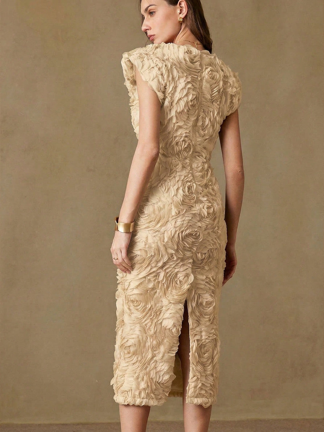 Rochie midi SHEIN, crem