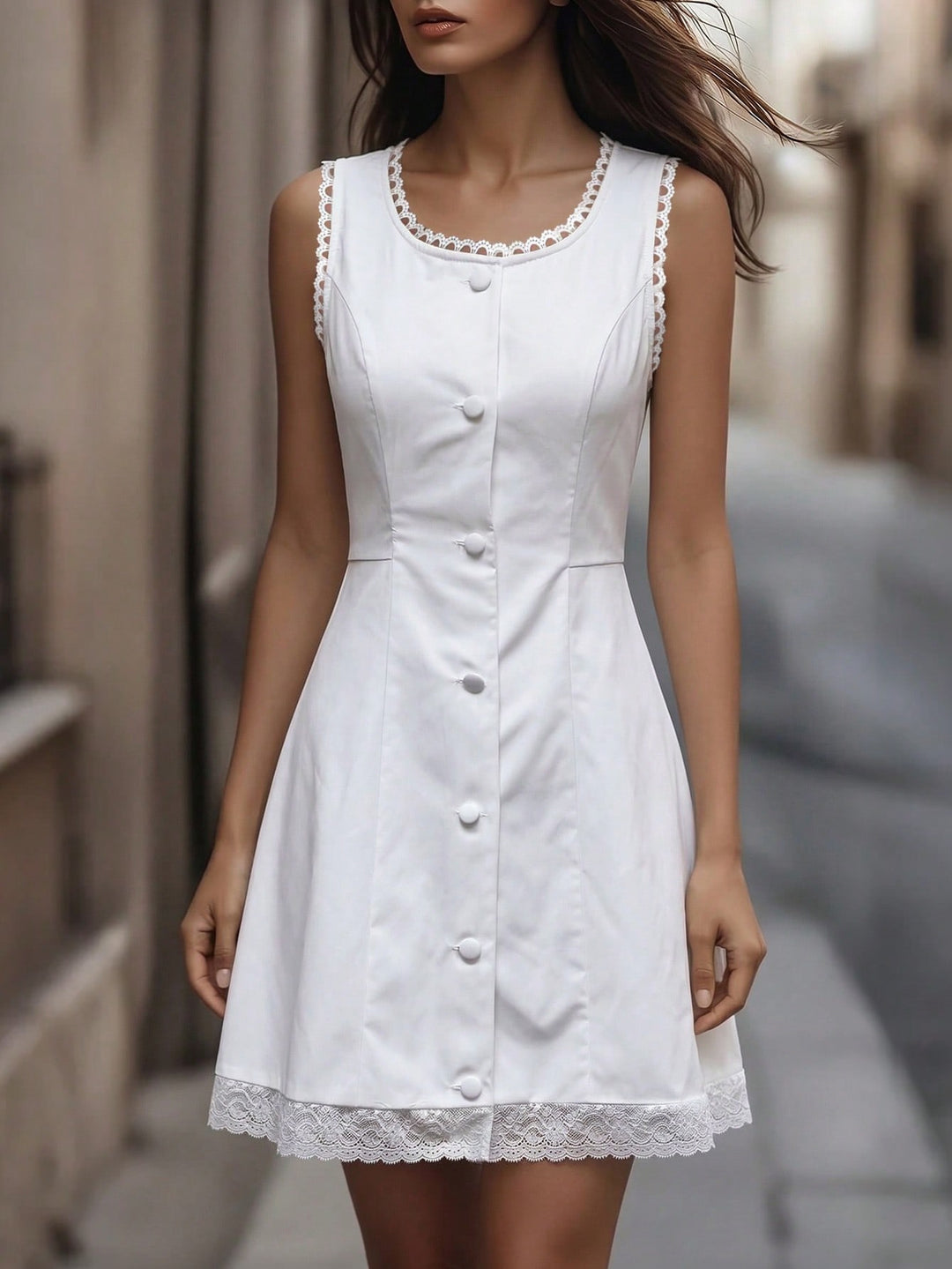Rochie scurtă SHEIN, alb