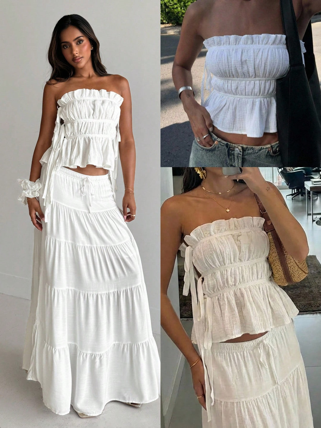 Top SHEIN, alb