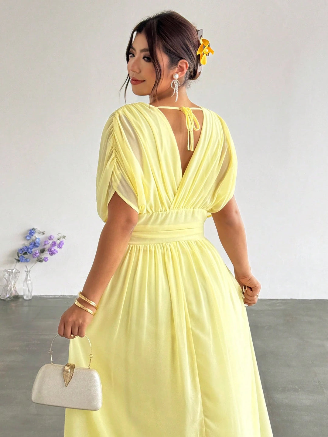 Rochie midi SHEIN, galben