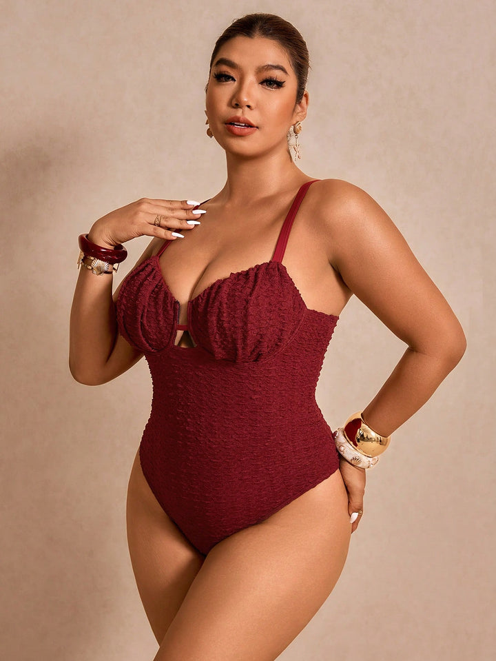 Costum de baie SHEIN, maro