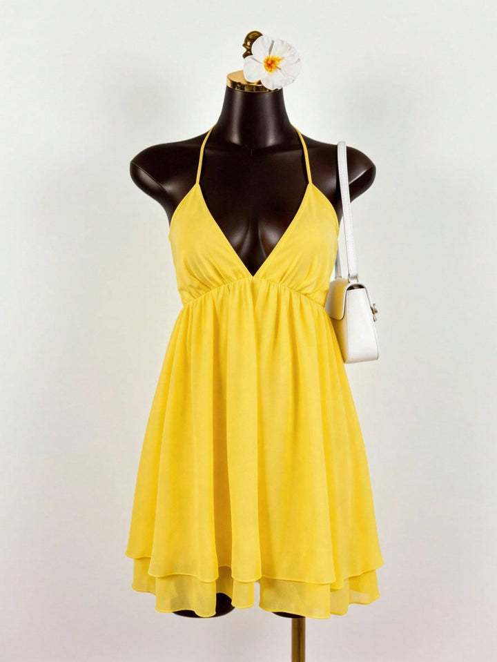Rochie scurtă SHEIN, galben