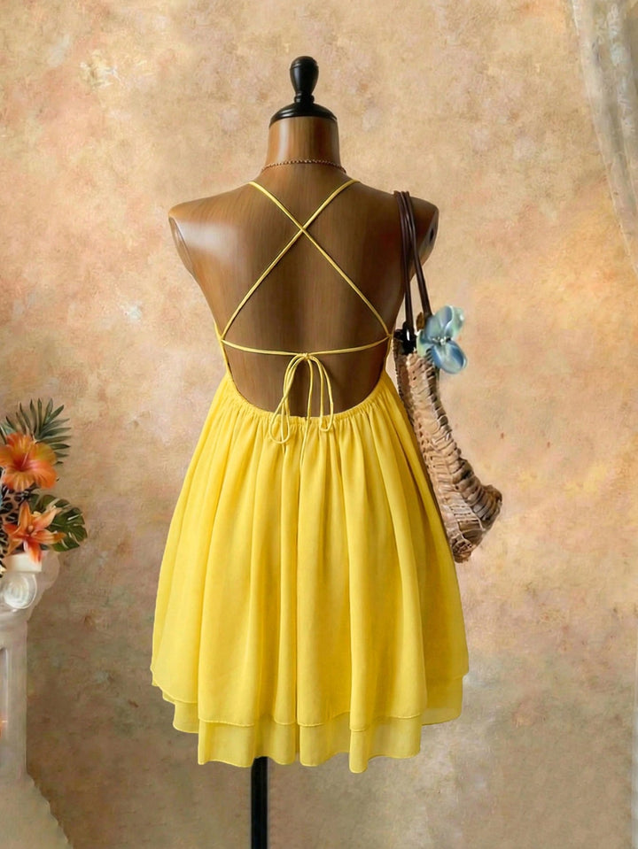 Rochie scurtă SHEIN, galben