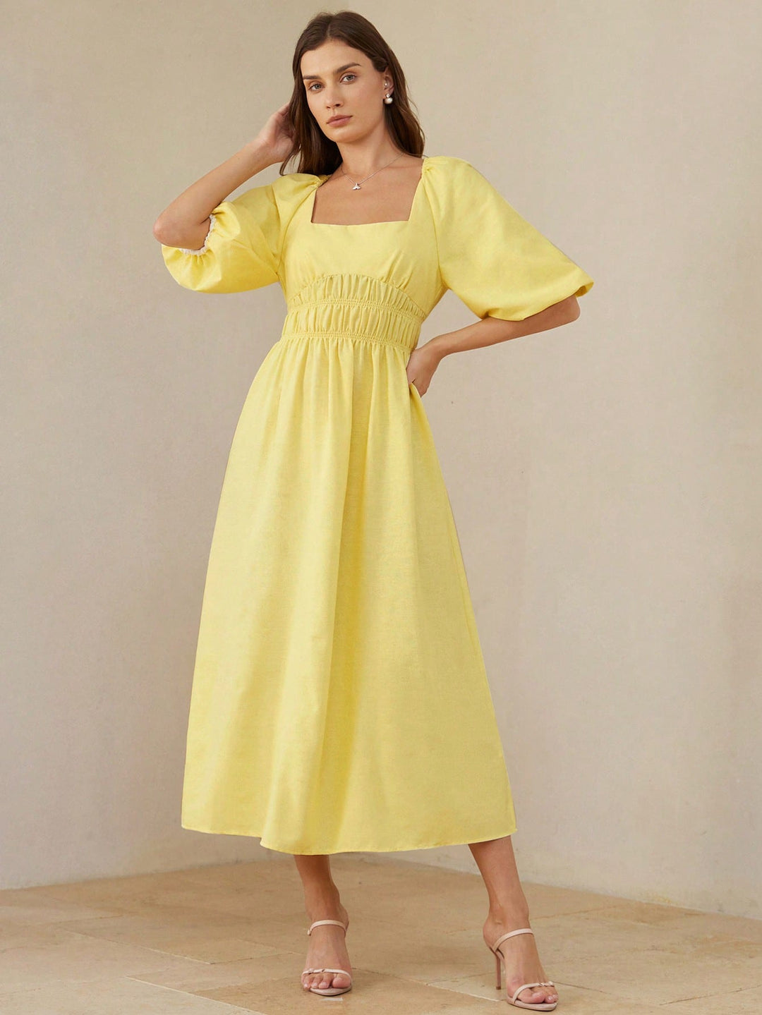 Rochie maxi SHEIN, galben