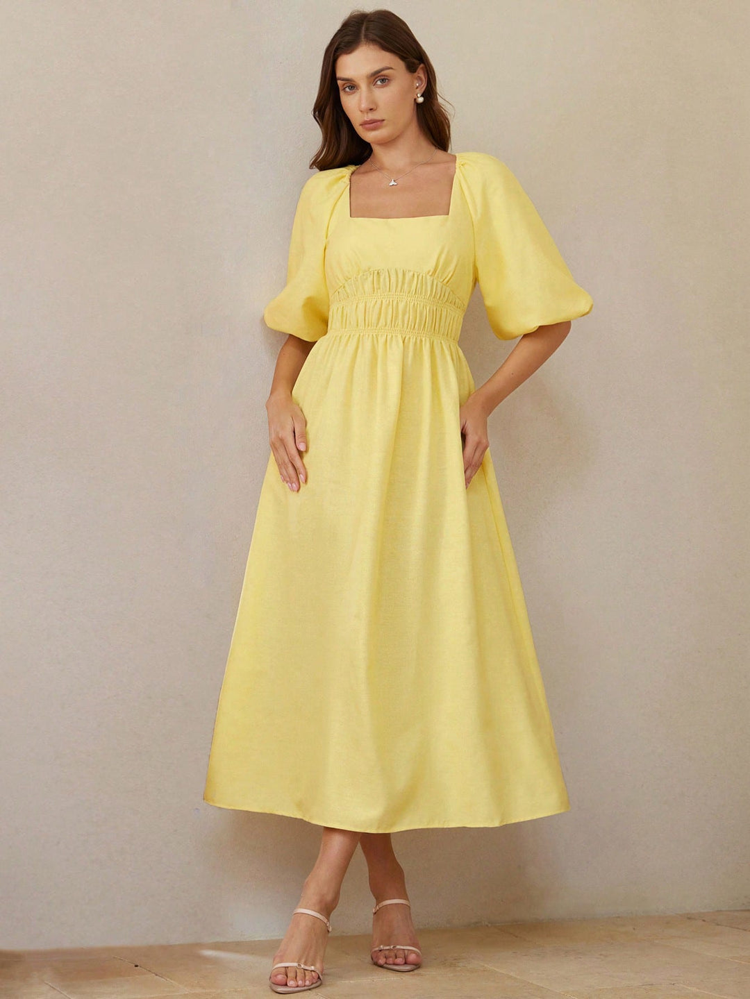Rochie maxi SHEIN, galben