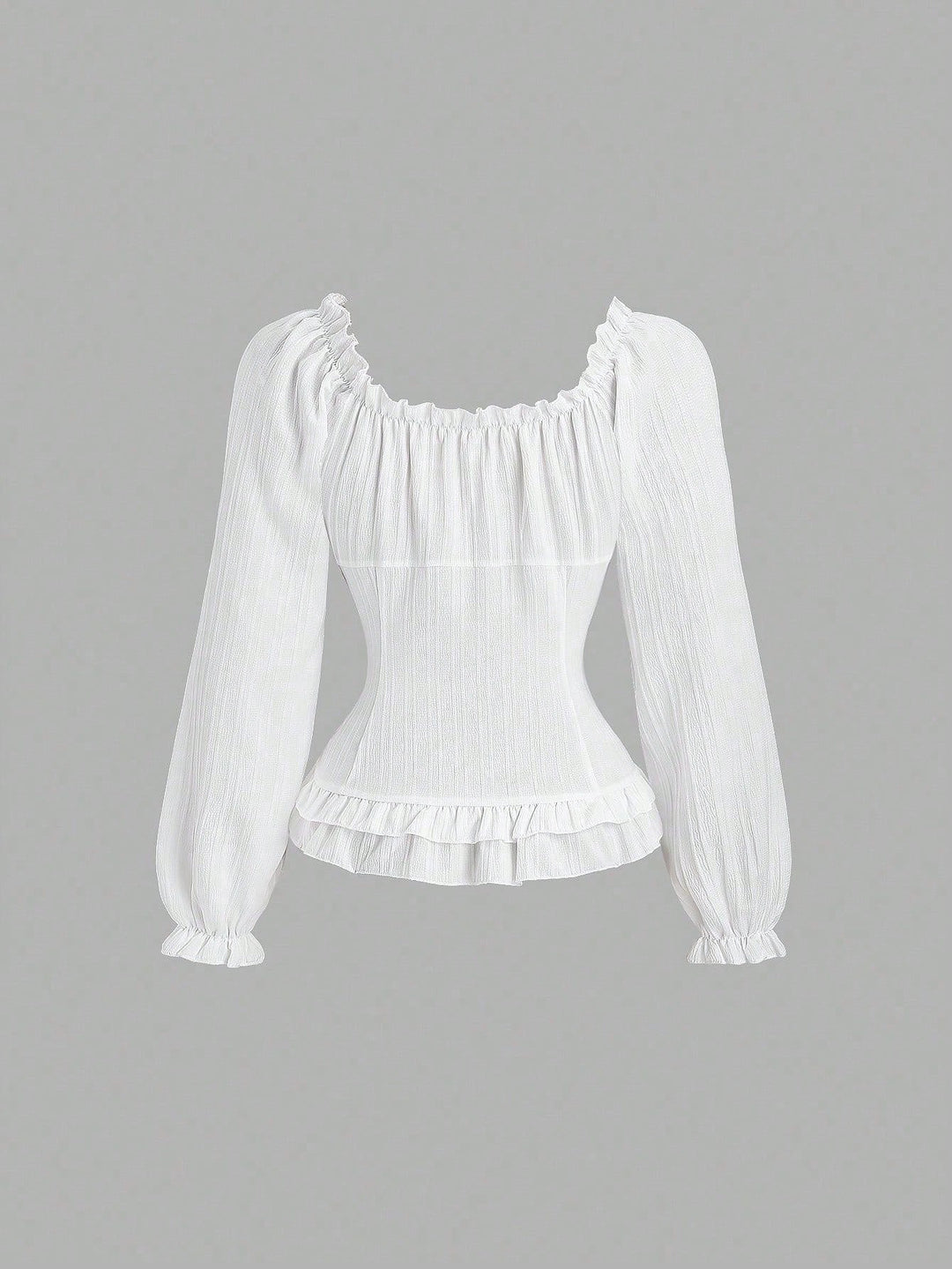 Bluza romantica SHEIN, alb