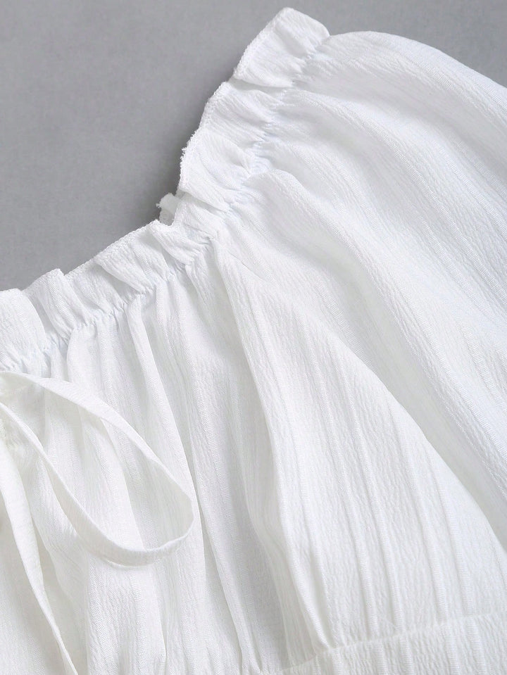 Bluza romantica SHEIN, alb