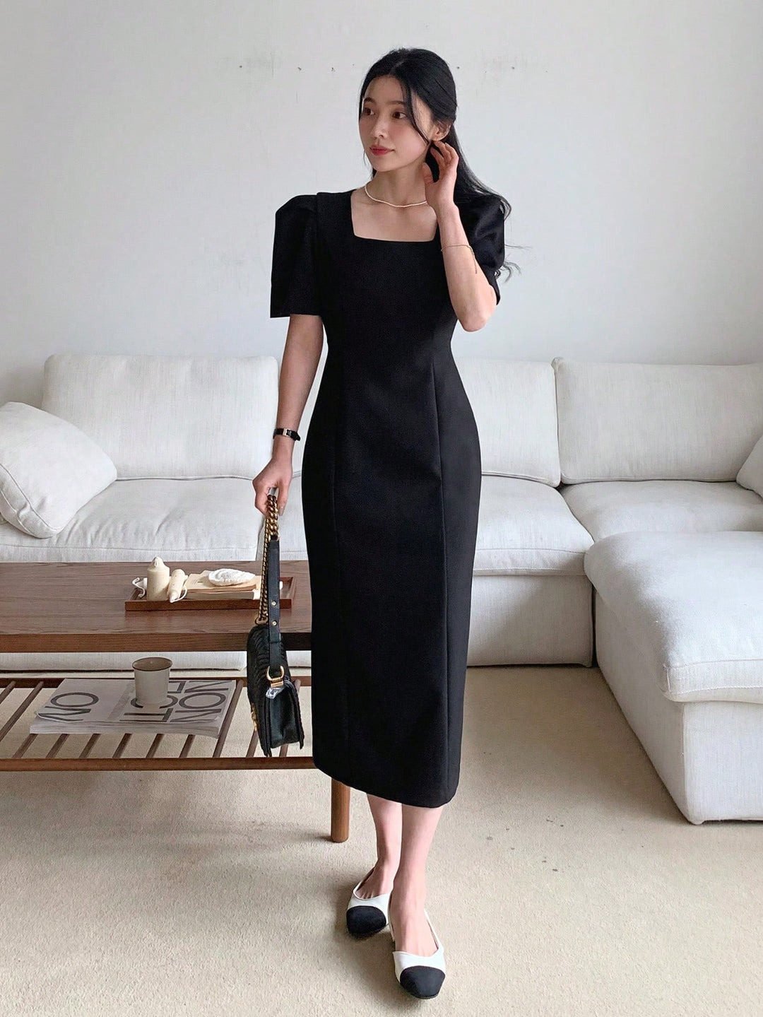 Rochie midi SHEIN, negru
