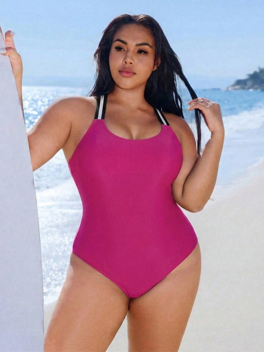 Costum de baie SHEIN, roz