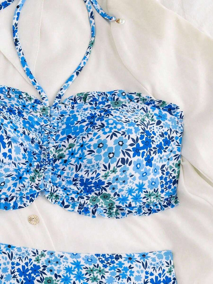 Costum de baie SHEIN, albastru