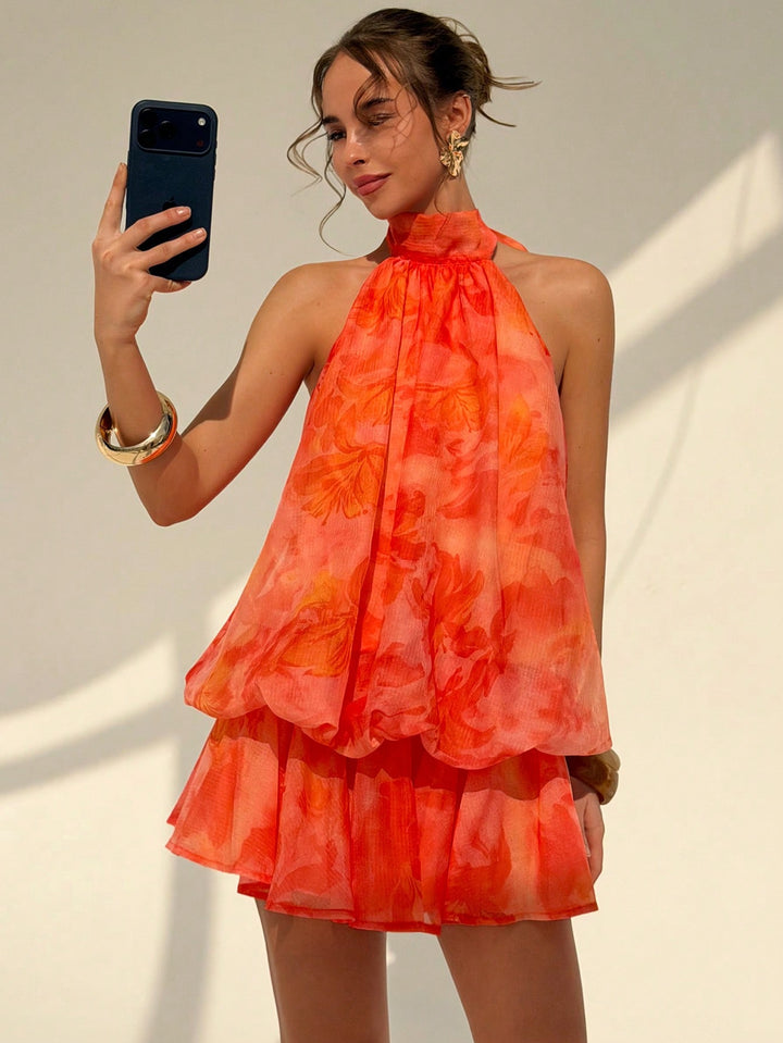 Rochie mini SHEIN, portocaliu