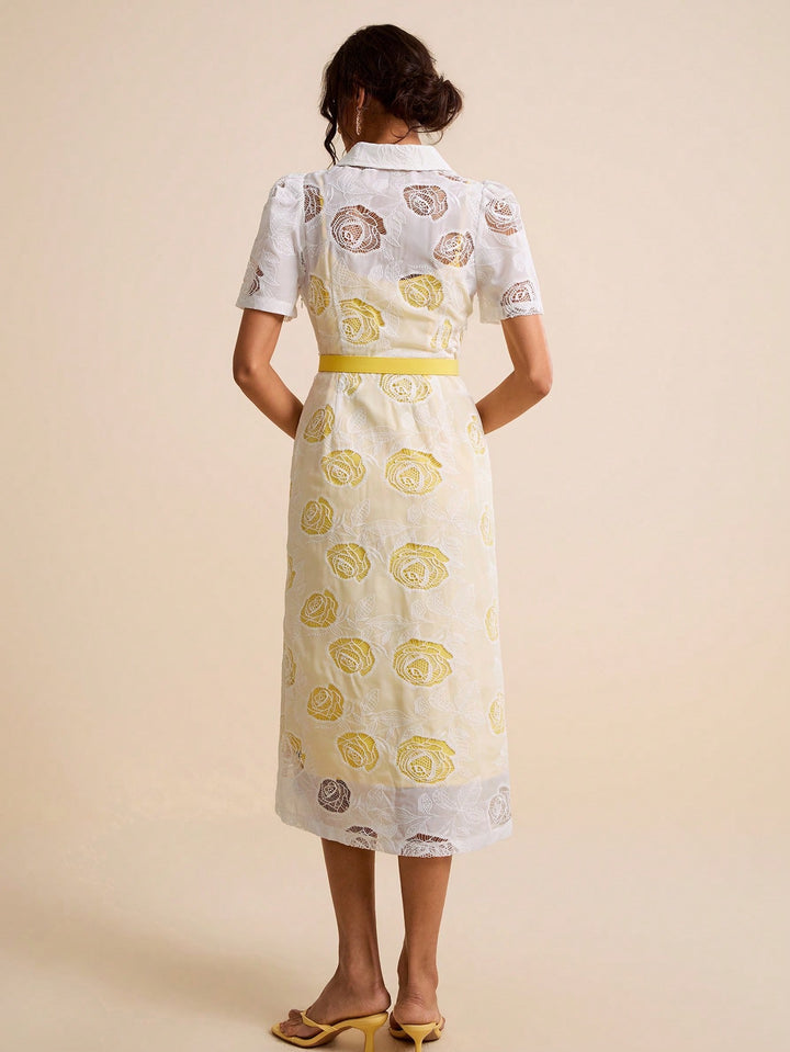 Rochie midi SHEIN, alb
