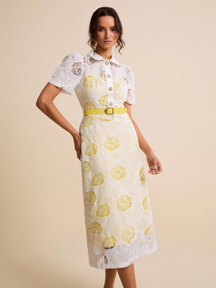 Rochie midi SHEIN, alb