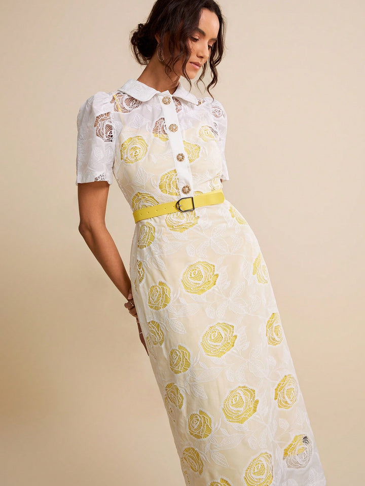 Rochie midi SHEIN, alb