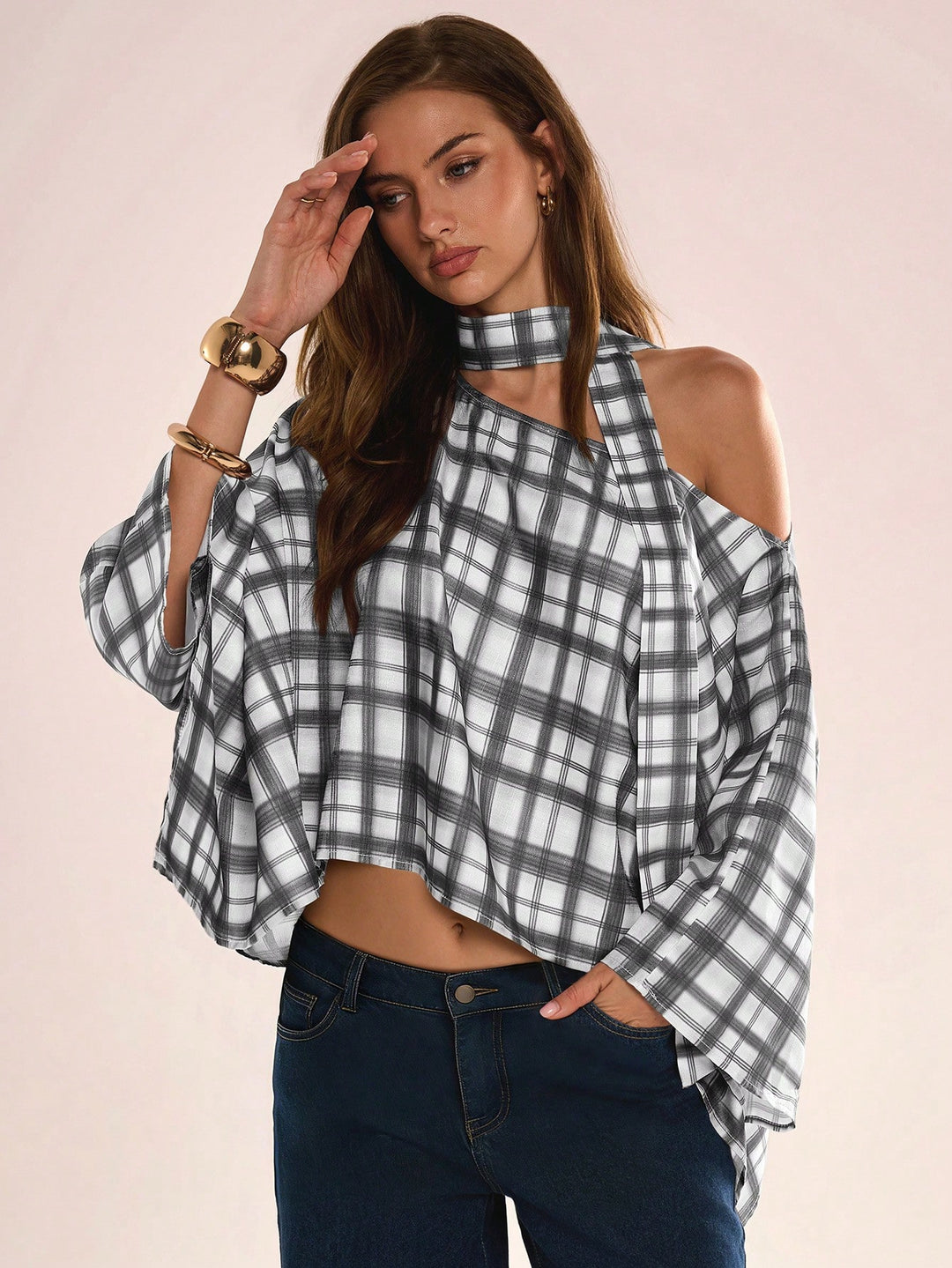 SHEIN blúz, fekete