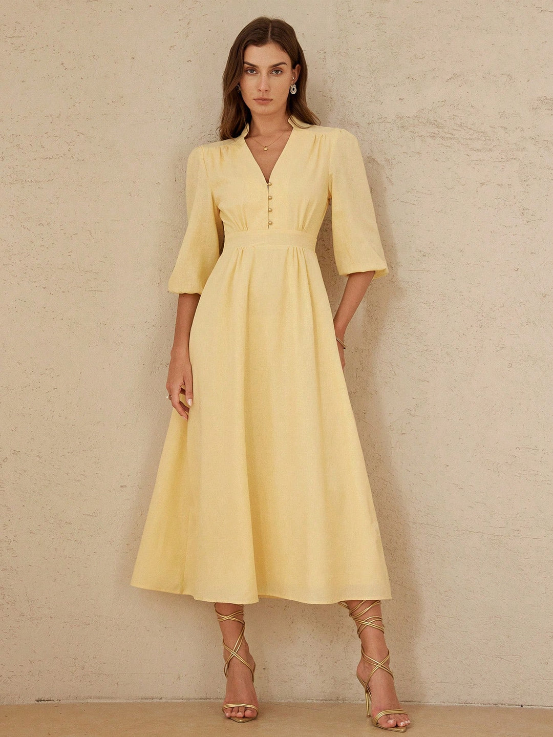 Rochie maxi SHEIN, galben