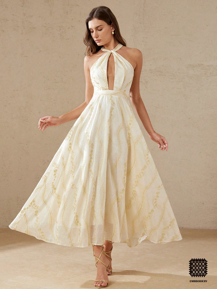 Rochie maxi SHEIN, bej