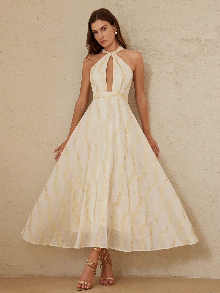 Rochie maxi SHEIN, bej