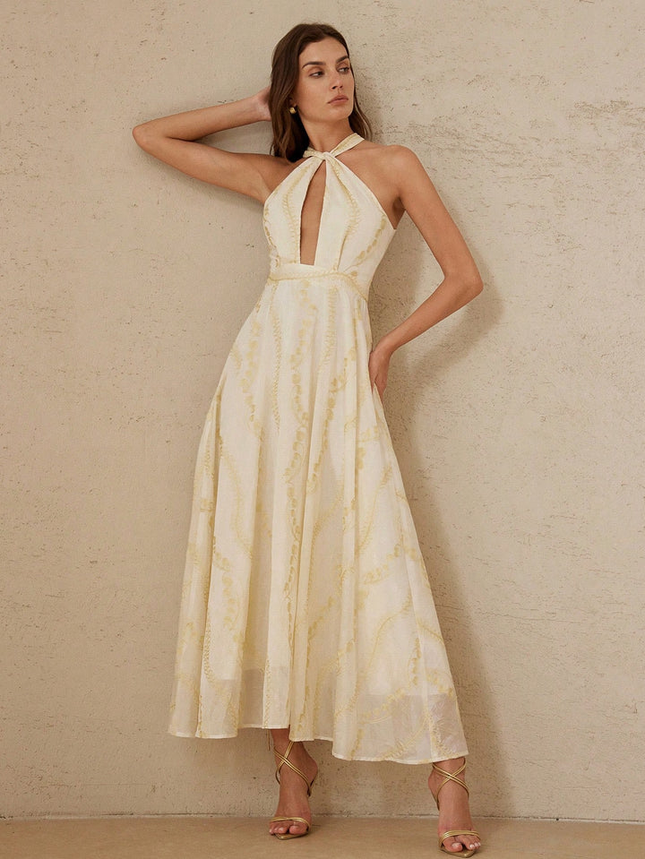 Rochie maxi SHEIN, bej
