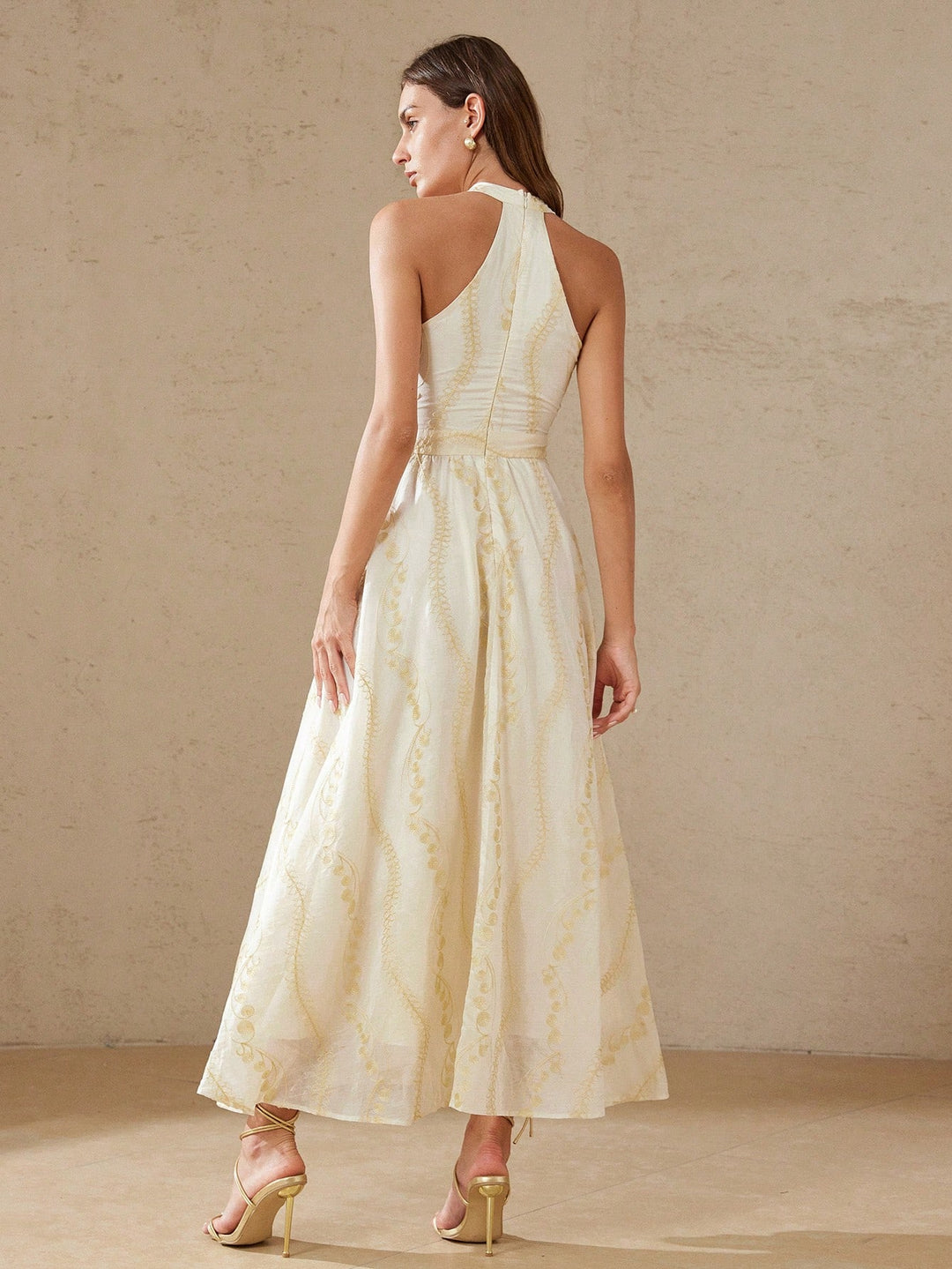 Rochie maxi SHEIN, bej