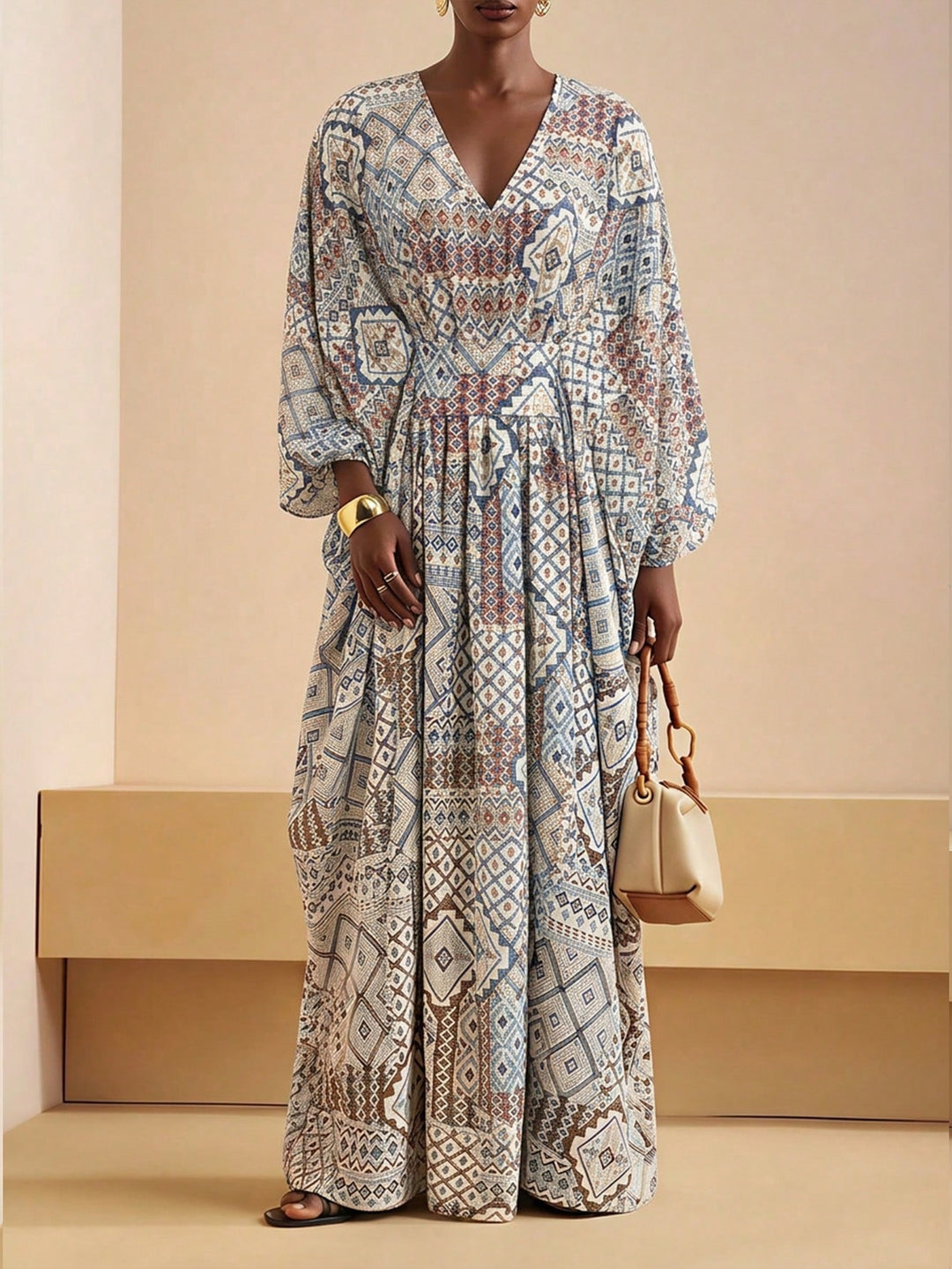 SHEIN maxi ruha, kék