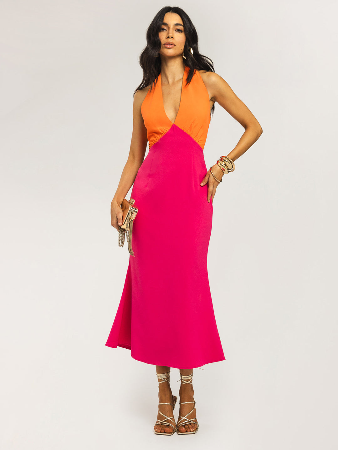 Rochie midi SHEIN, mix culori