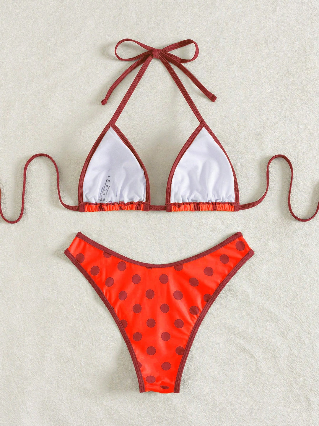 Set bikini SHEIN, portocaliu