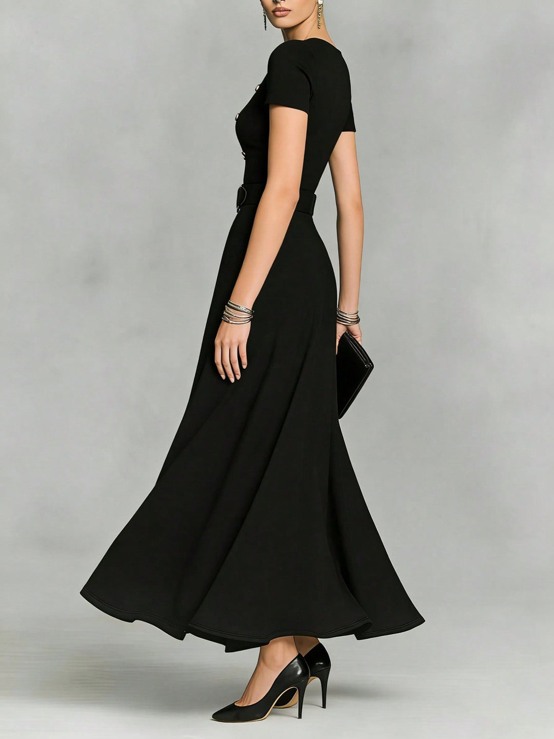 Rochie midi SHEIN, negru