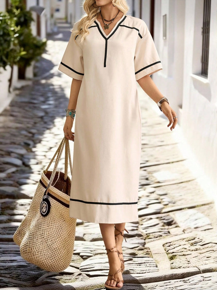 Rochie maxi SHEIN, bej