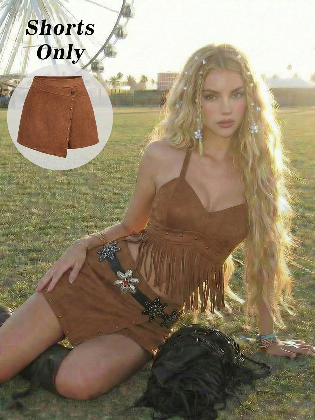 Fustă pantalon SHEIN, maro
