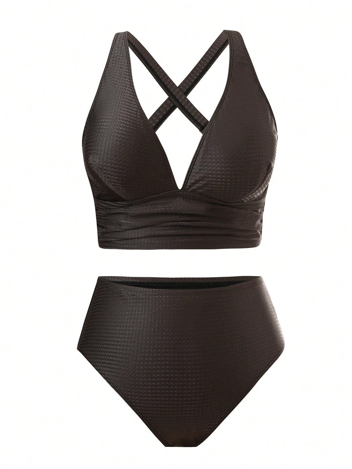 Set bikini de baie SHEIN, maro