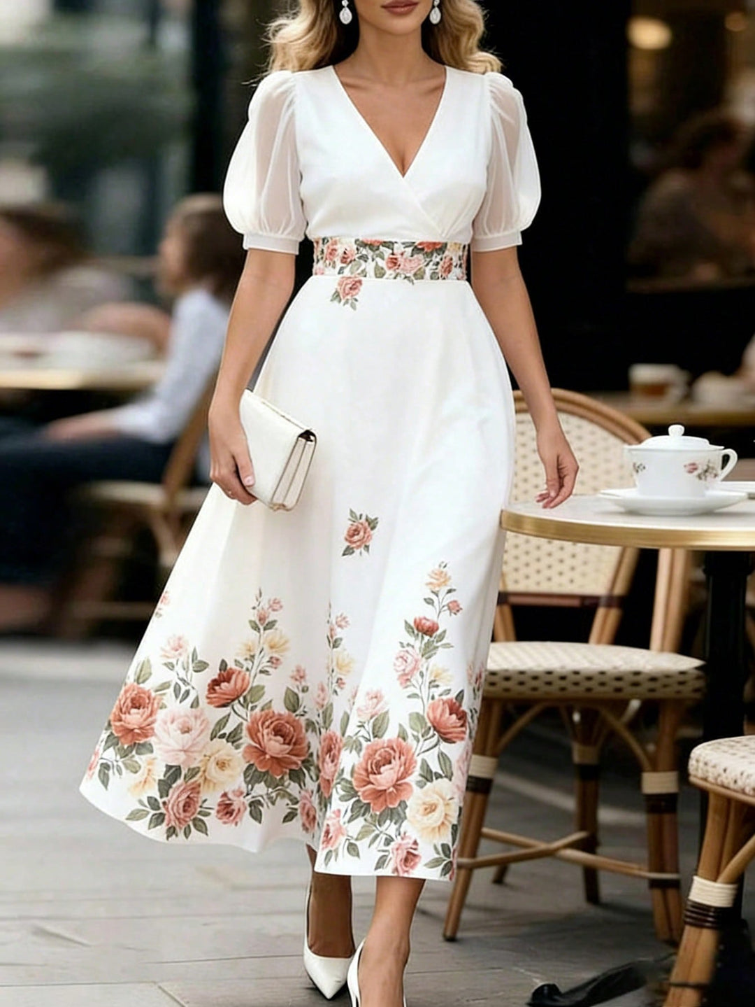 Rochie maxi SHEIN, alb