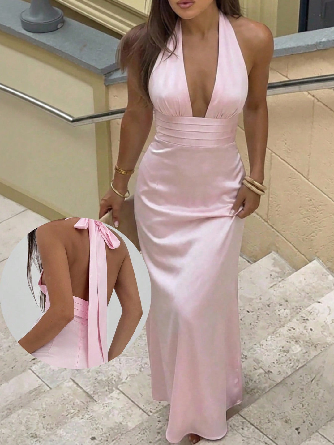 Rochie maxi SHEIN, roz