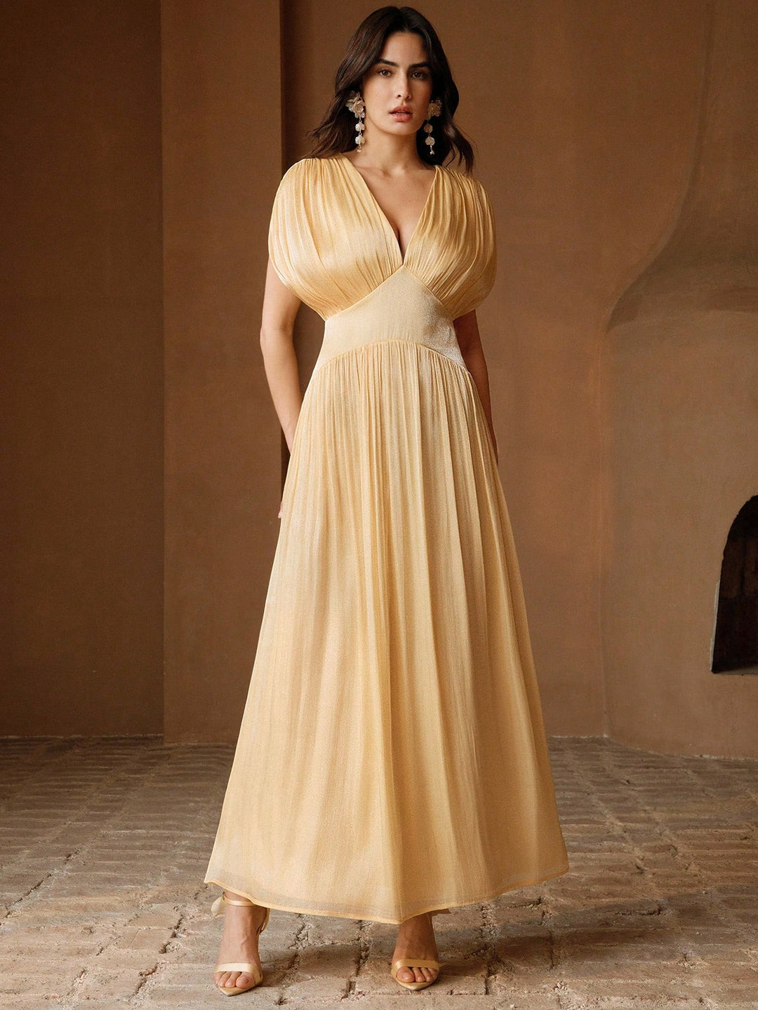 Rochie midi SHEIN, galben