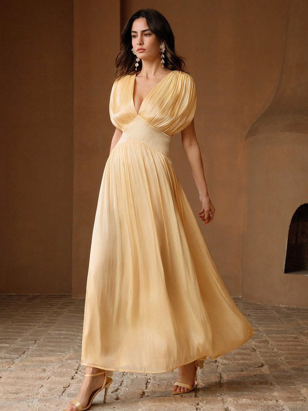 Rochie midi SHEIN, galben
