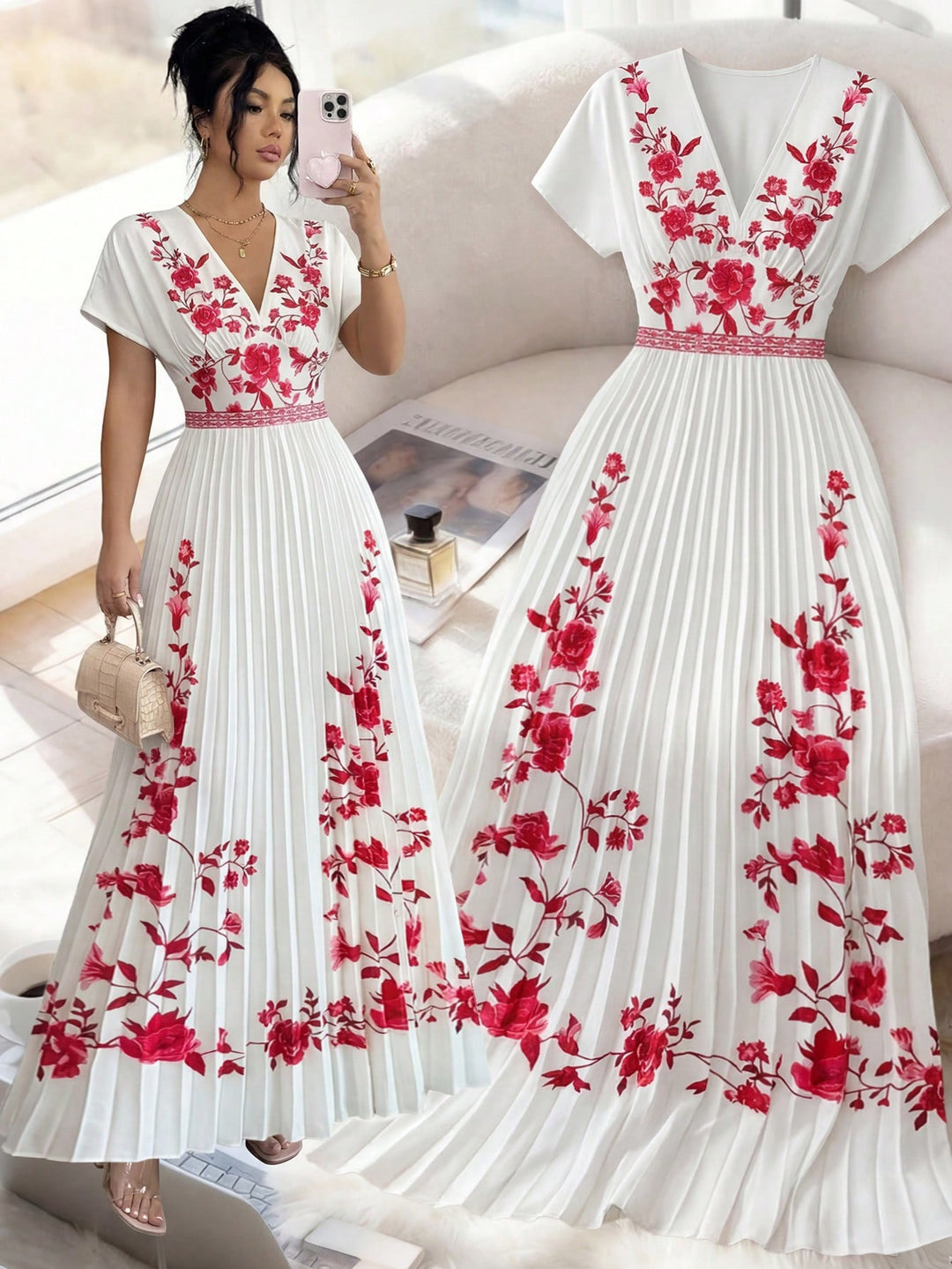 Rochie maxi SHEIN, mix culori