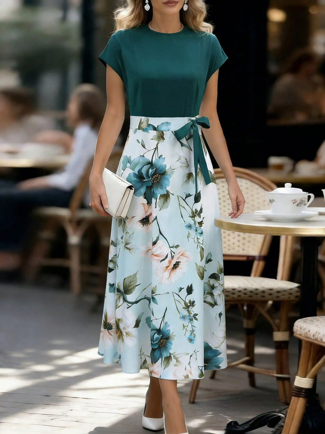 Rochie maxi SHEIN, verde