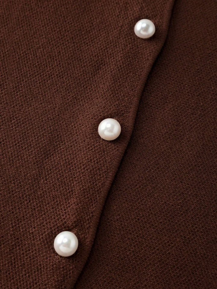 Bluza tricotată SHEIN, maro