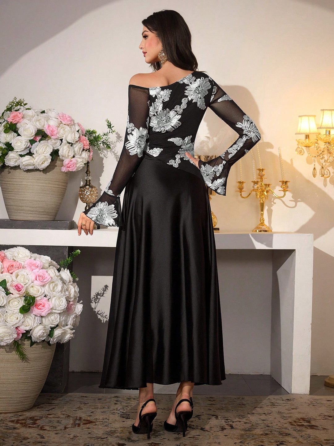 Rochie maxi SHEIN, negru