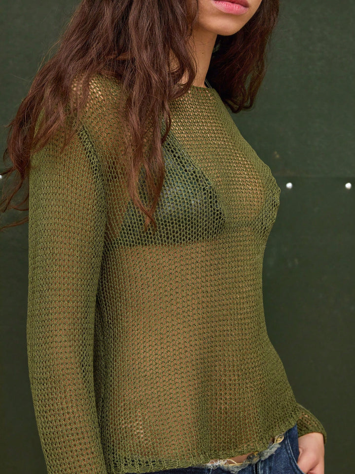 Pulover SHEIN, verde