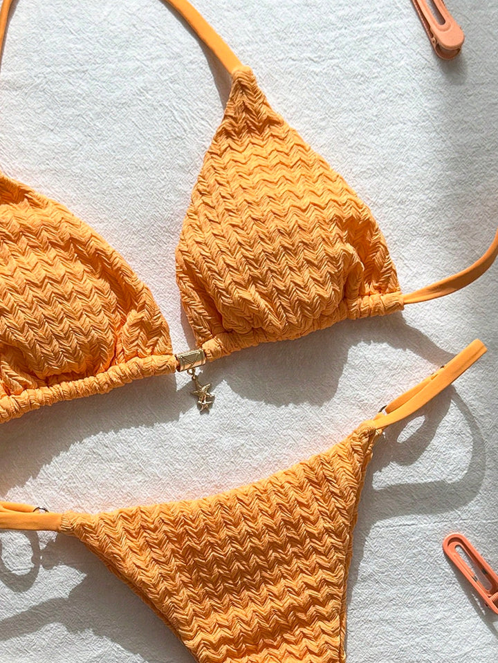 Set bikini SHEIN, portocaliu