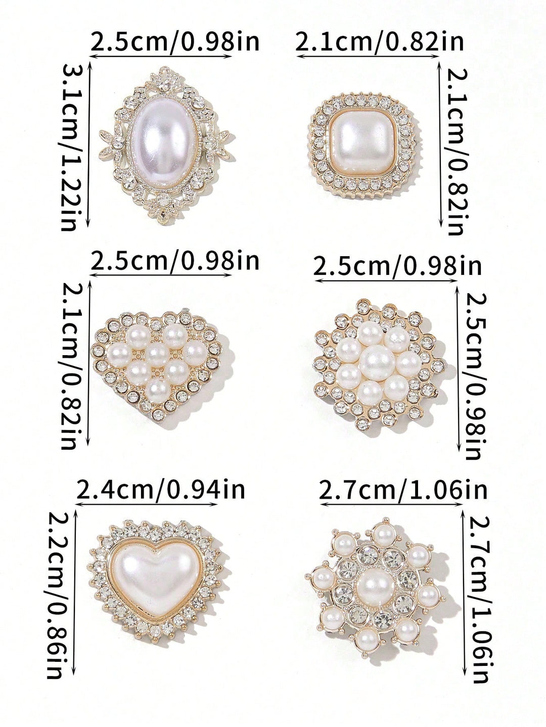 Accesoriu diy pentru bijuterii cu strasuri SHEIN, alb